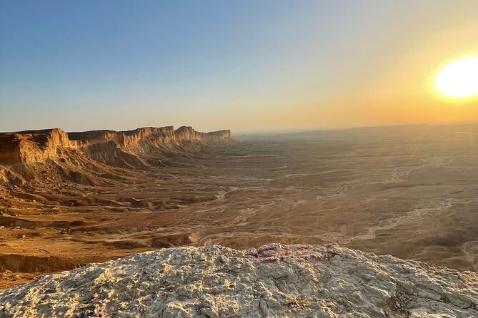 Edge Of The World Hike(Dinner under stars,village,bats cave,camp) - Jabal Firayn summit time: the horizon view with “two heads”