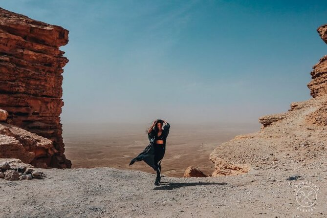Edge of the World Tour - Tuwaiq Escarpment: the 1,000-foot drop, dried rivers, and camels far below