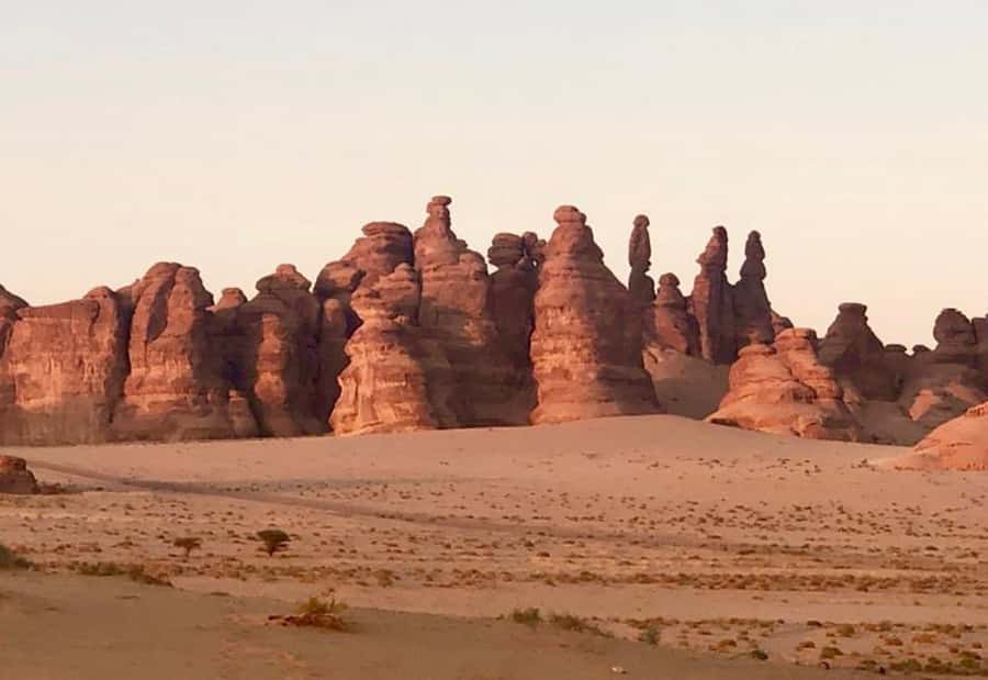 From AlUla: Hegra Tour - What You See at Hegra: Jabal Ithlib, Jabal AlBanat, and the Tomb of Lihyan
