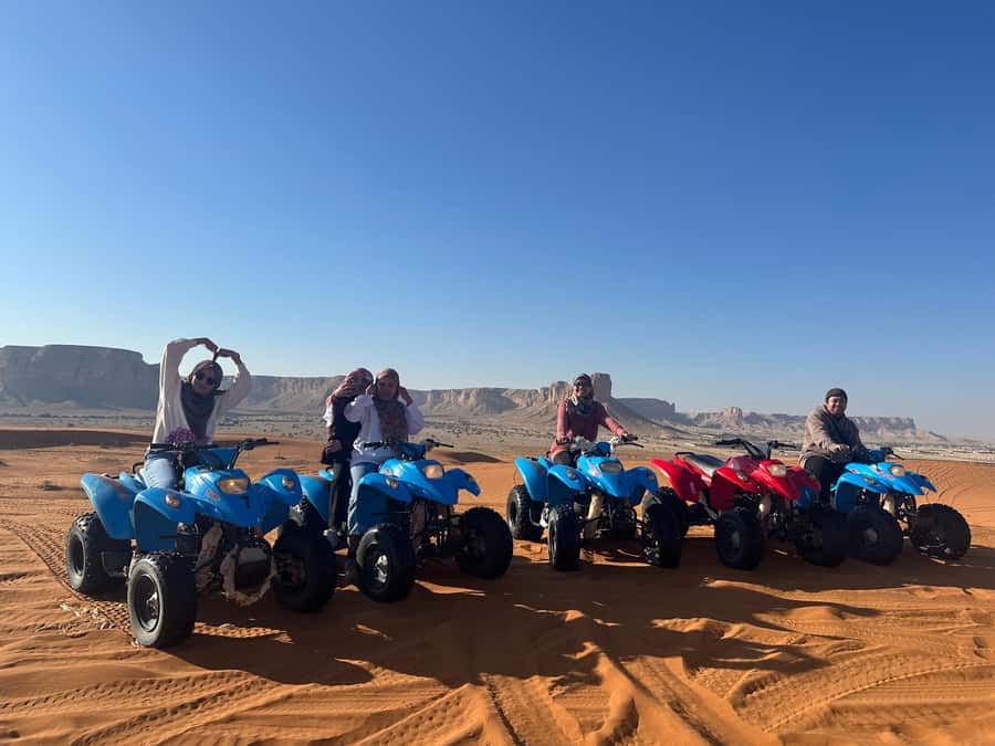 Red Sand: Dunes ATV, + Camel Ride + sandboarding - How the Day Flows: Camel Ride, ATVs, Sandboarding, and 4WD Dune Bashing