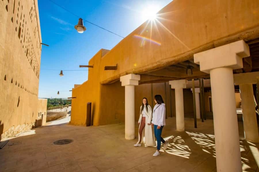 Riyadh : Diriyah Historic - Your guide makes or breaks it: Mohammed, Sara, and Mohamed in action
