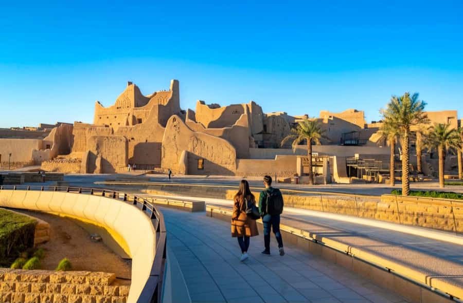 Riyadh : Diriyah Historic - At-Turaif District: UNESCO mudbrick streets of the first Saudi state