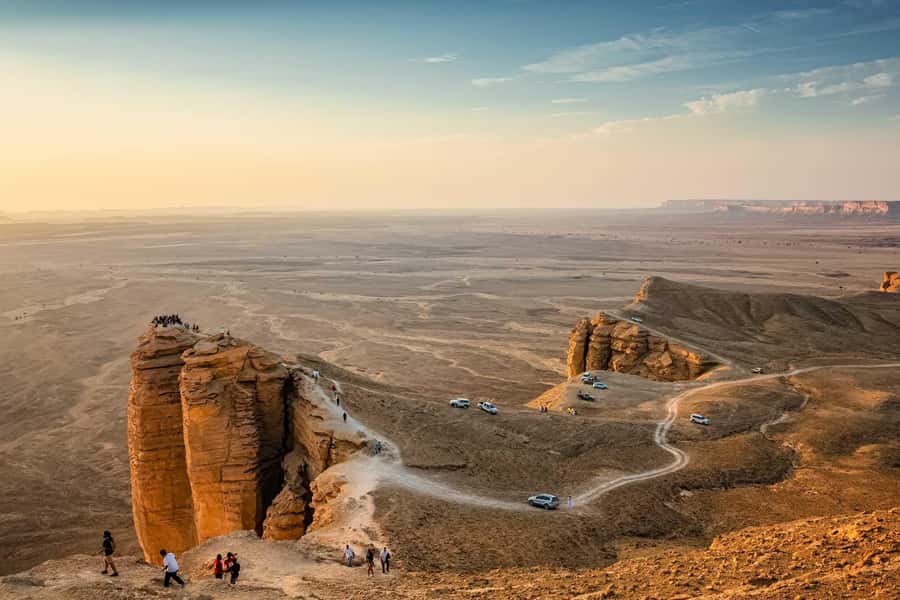 The Tuwaiq escarpment falling away at the Edge of the World near Riyadh