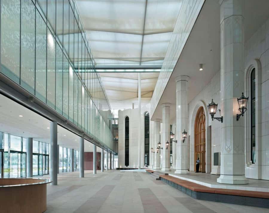 Riyadh: King Fahad National Library Guided Tour - The cuboid design by Gerber Architekten that ties old and new together